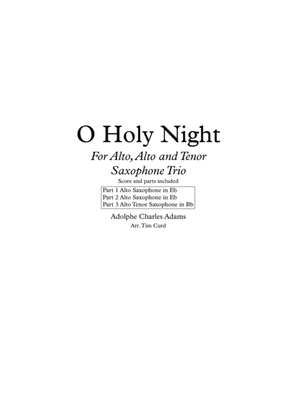 Book cover for O Holy Night. Trio for Alto Sax, Alto Sax and Tenor Sax