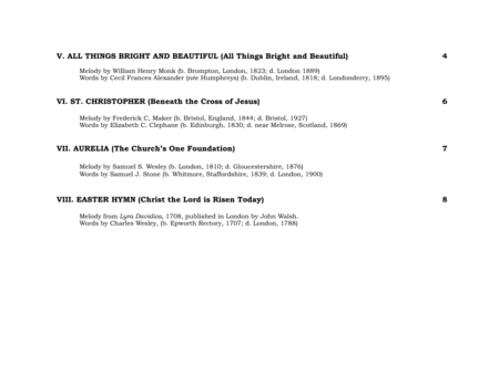 Eight Shorter Preludes on English Hymns (for manuals only) image number null
