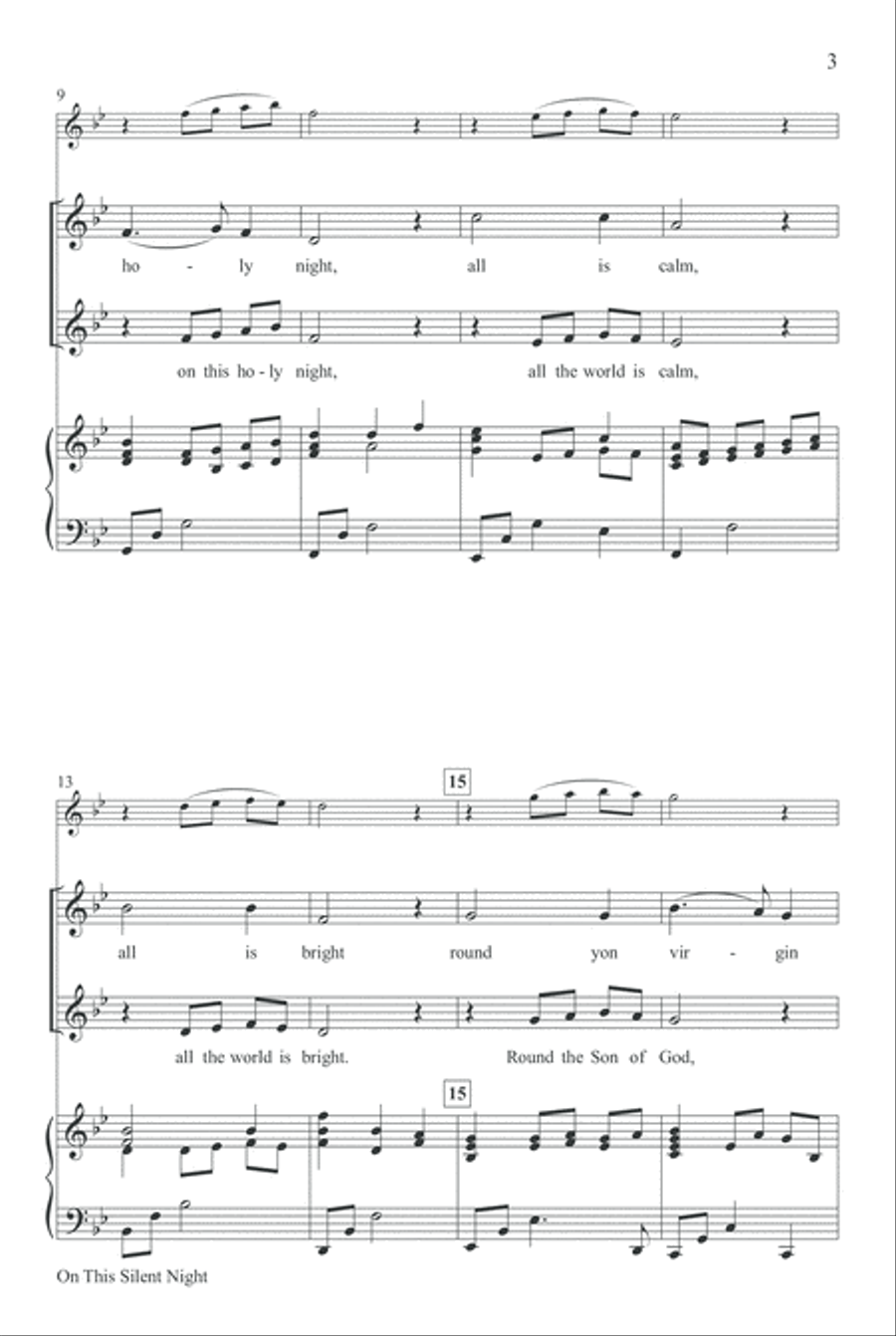 On This Silent Night (Digital) Unison Choir scores gallery preview page 3