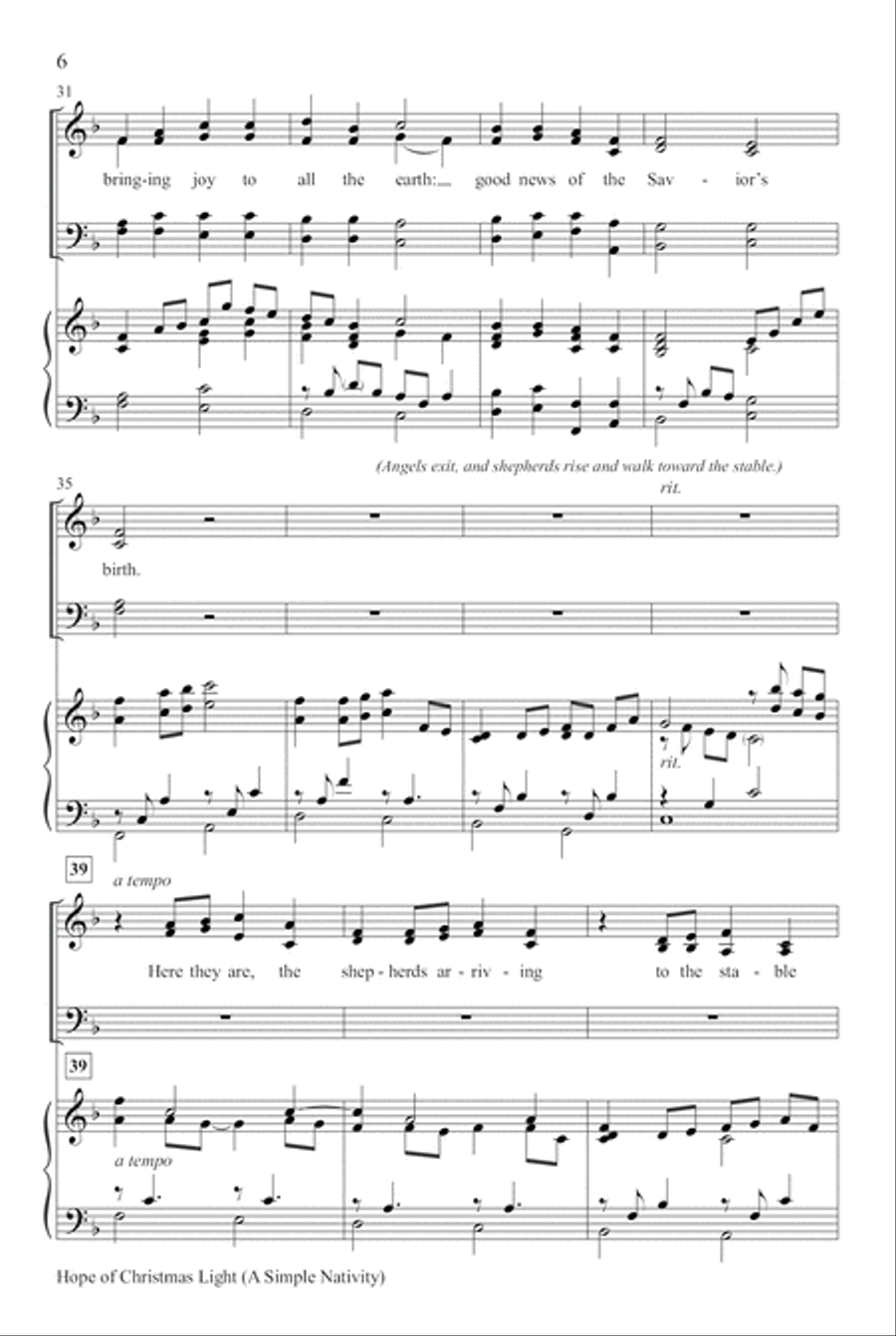 Hope of Christmas Light 4-Part scores gallery preview page 5