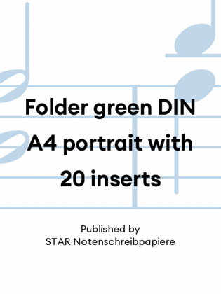 Folder green DIN A4 portrait with 20 inserts