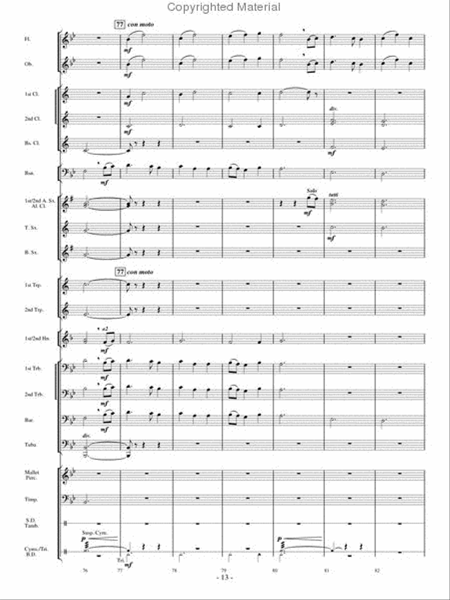 Aspen Overture Aspen Overture Concert Band scores gallery preview page 12