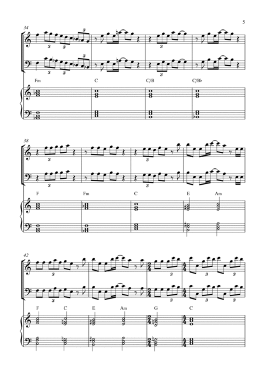 Dos Oruguitas Piano Trio scores gallery preview page 5