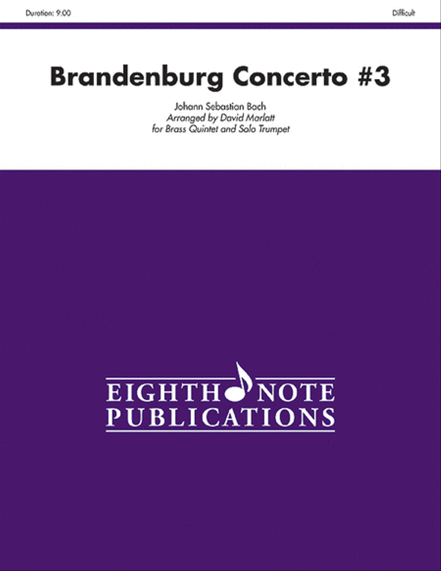 Brandenburg Concerto #3 Brass Quintet scores gallery preview page 1