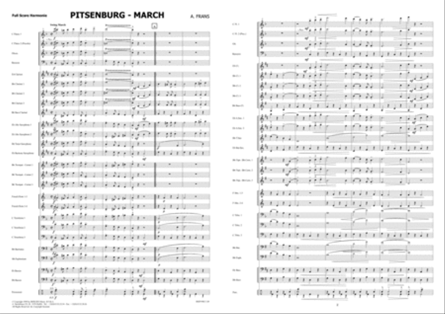 Pitsenburg March Concert Band scores gallery preview page 2