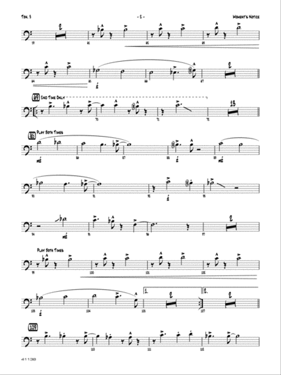 Moment's Notice: 3rd Trombone Jazz Ensemble scores gallery preview page 2