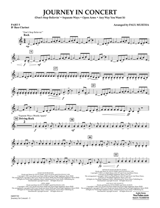 Journey in Concert (arr. Paul Murtha) - Pt.5 - Bb Bass Clarinet