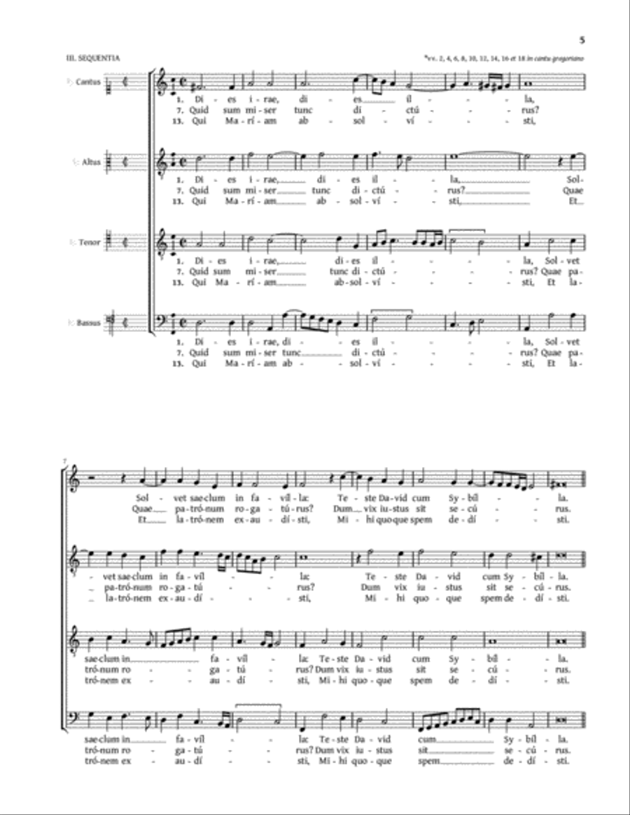 Missa pro defunctis a 4 (Belli) 4-Part scores gallery preview page 5