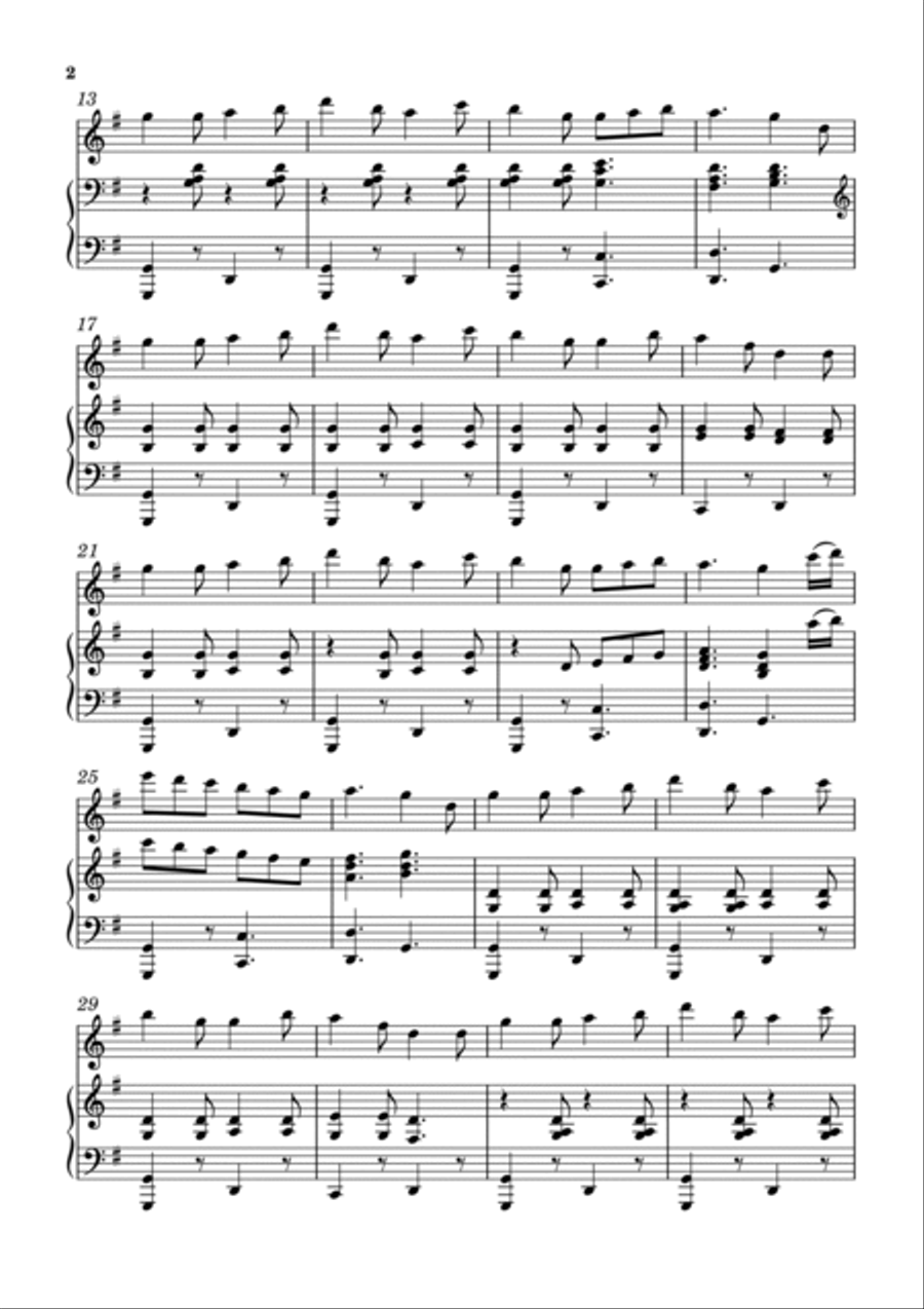 A Medley of Three Christmas Carols Woodwind Duet scores gallery preview page 2
