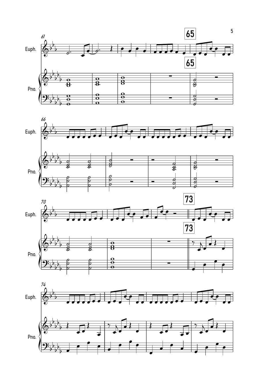 Stay Euphonium scores gallery preview page 5