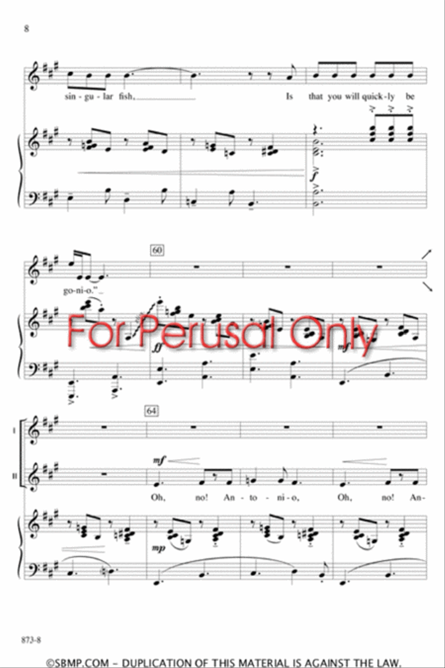 Antonio - Two-part Octavo 2-Part scores gallery preview page 7