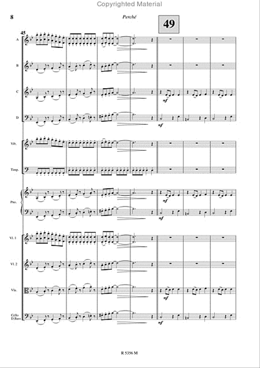 Perche (Version Orchestre Junior) Concert Band scores gallery preview page 9