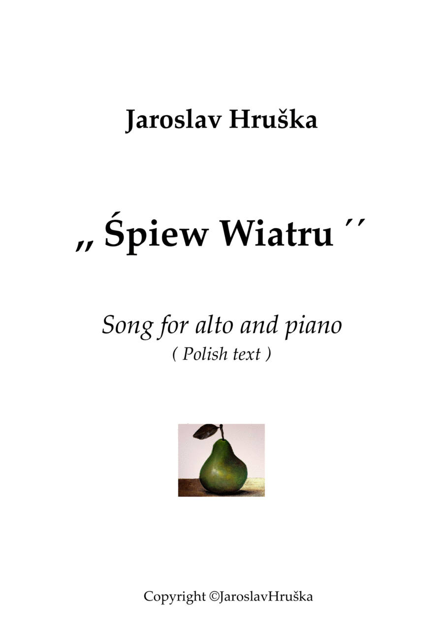 ,, Śpiew Wiatru ´´ Piano, Vocal, Guitar scores gallery preview page 1