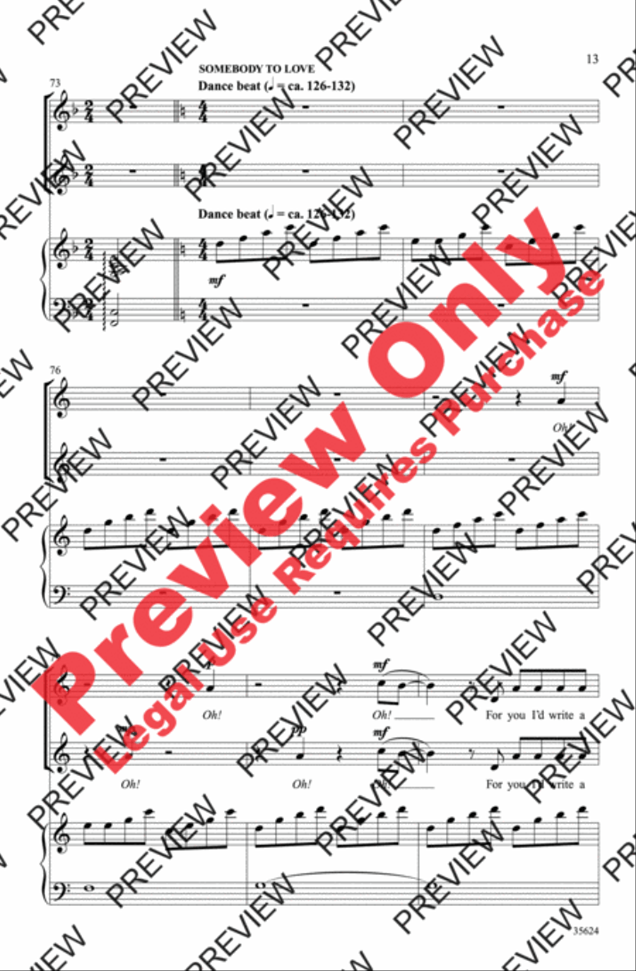 Baby! A Medley of Justin Bieber Hits 2-Part scores gallery preview page 13
