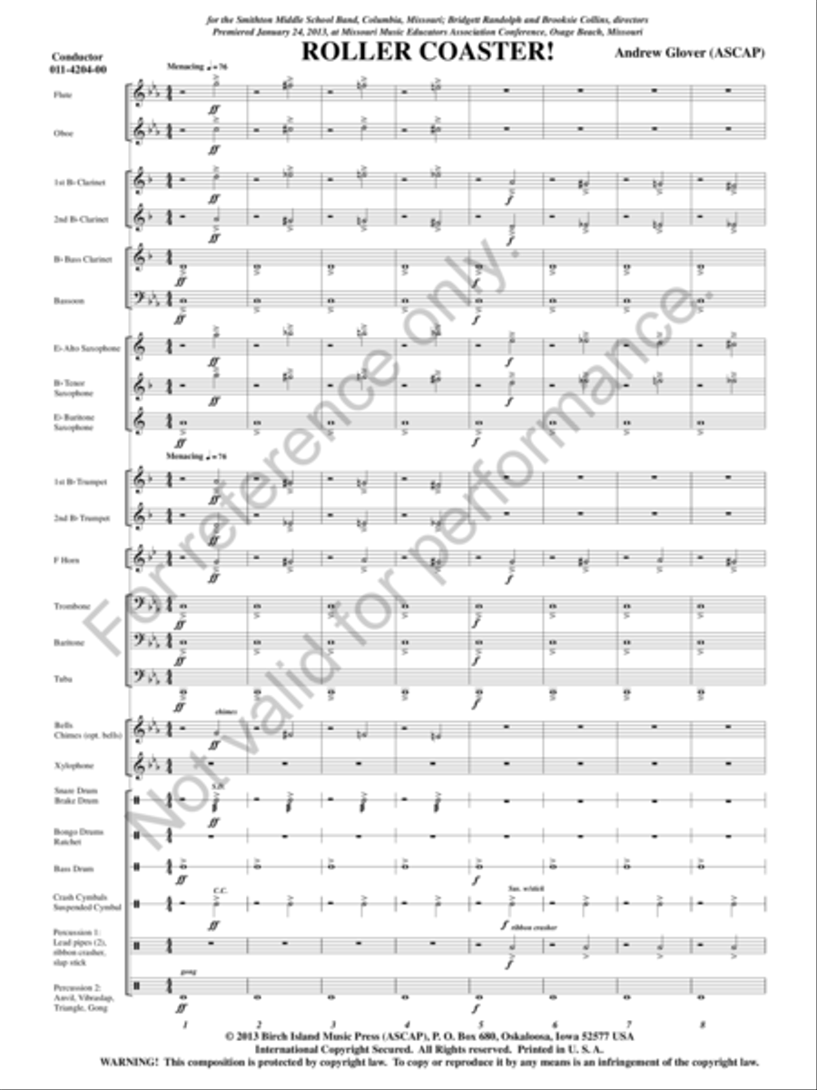 Roller Coaster! Concert Band - Sheet Music page 2