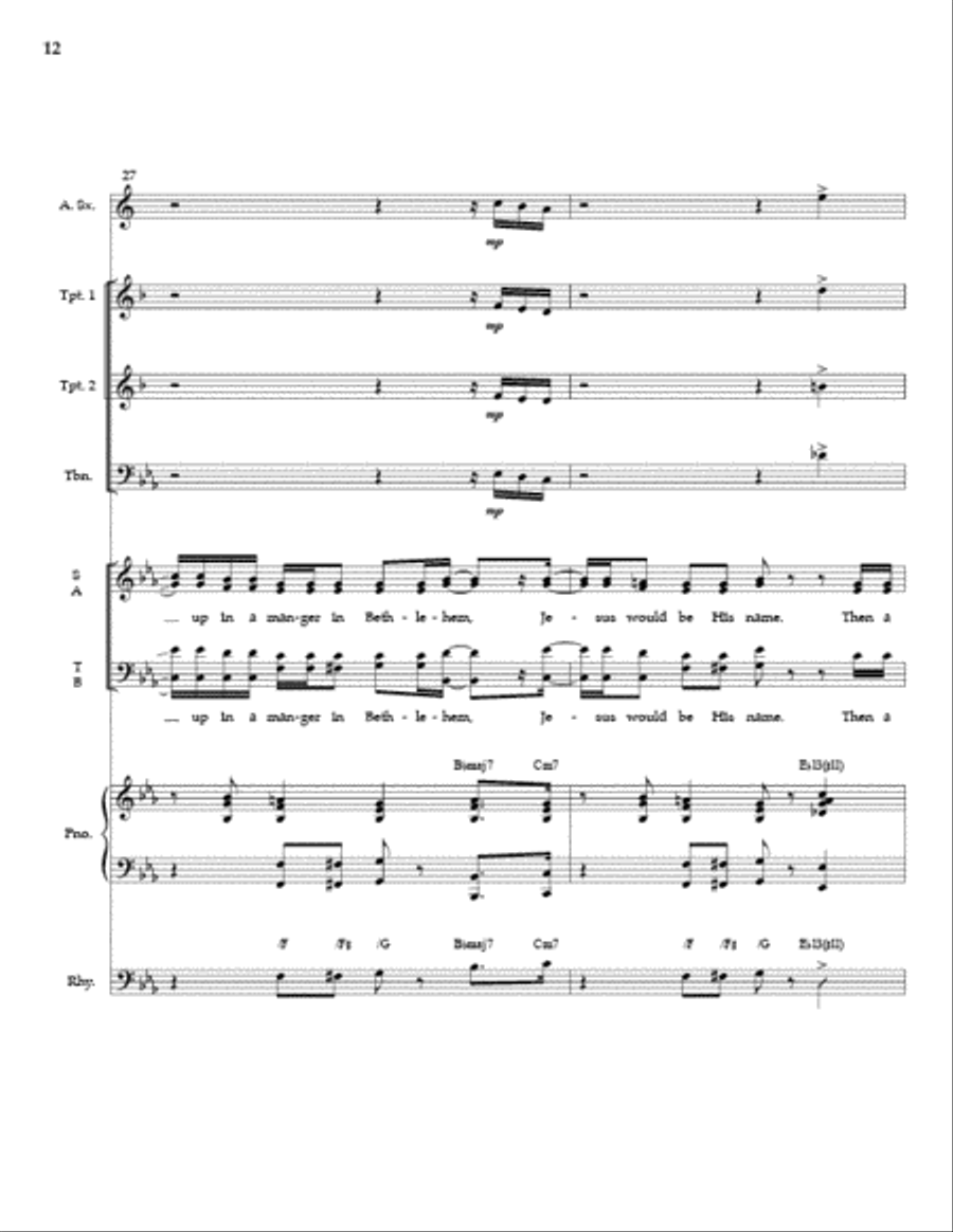 And Suddenly (SATB) Full Score and Parts 4-Part scores gallery preview page 11