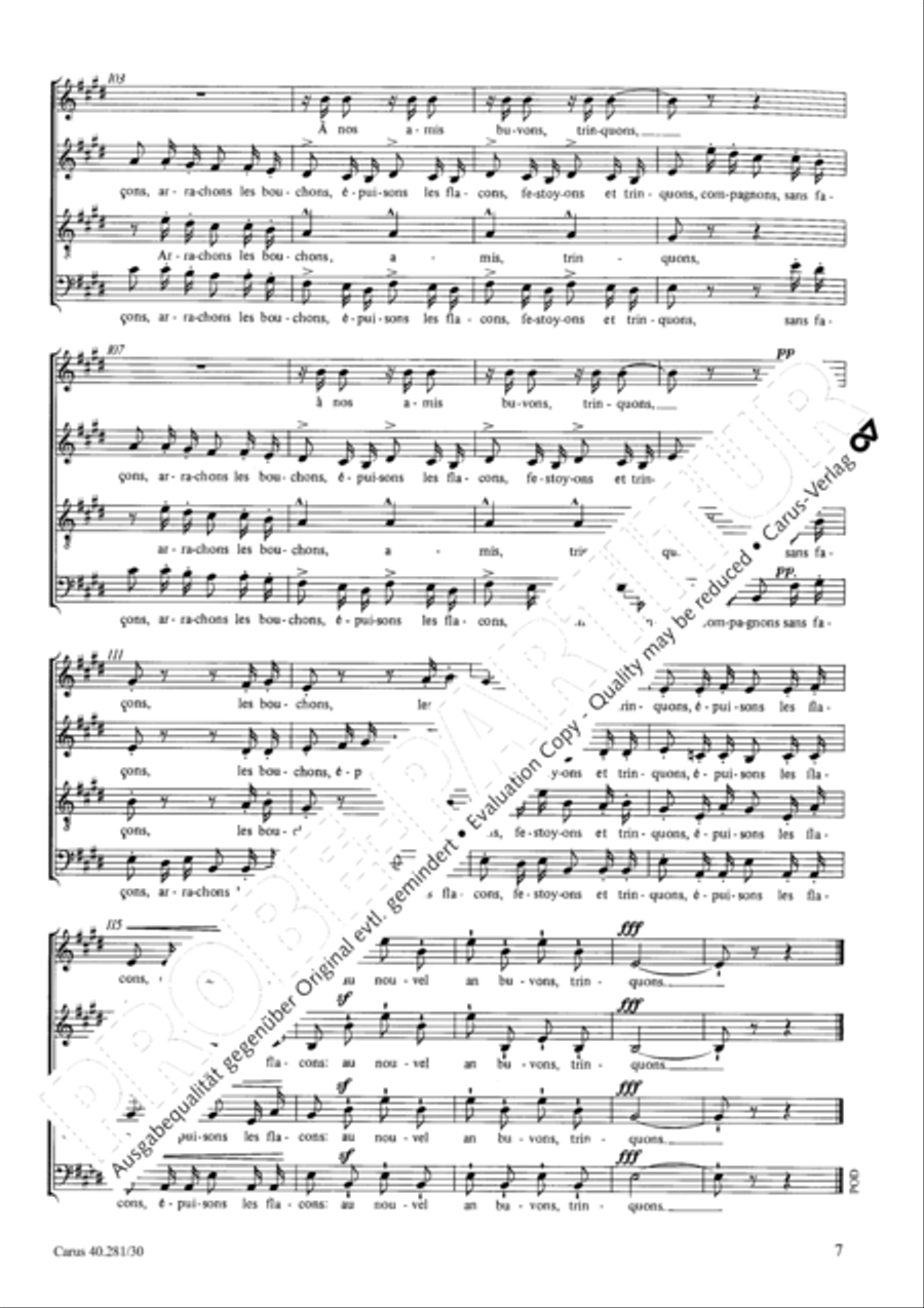 Toast pour le nouvel an 4-Part scores gallery preview page 8