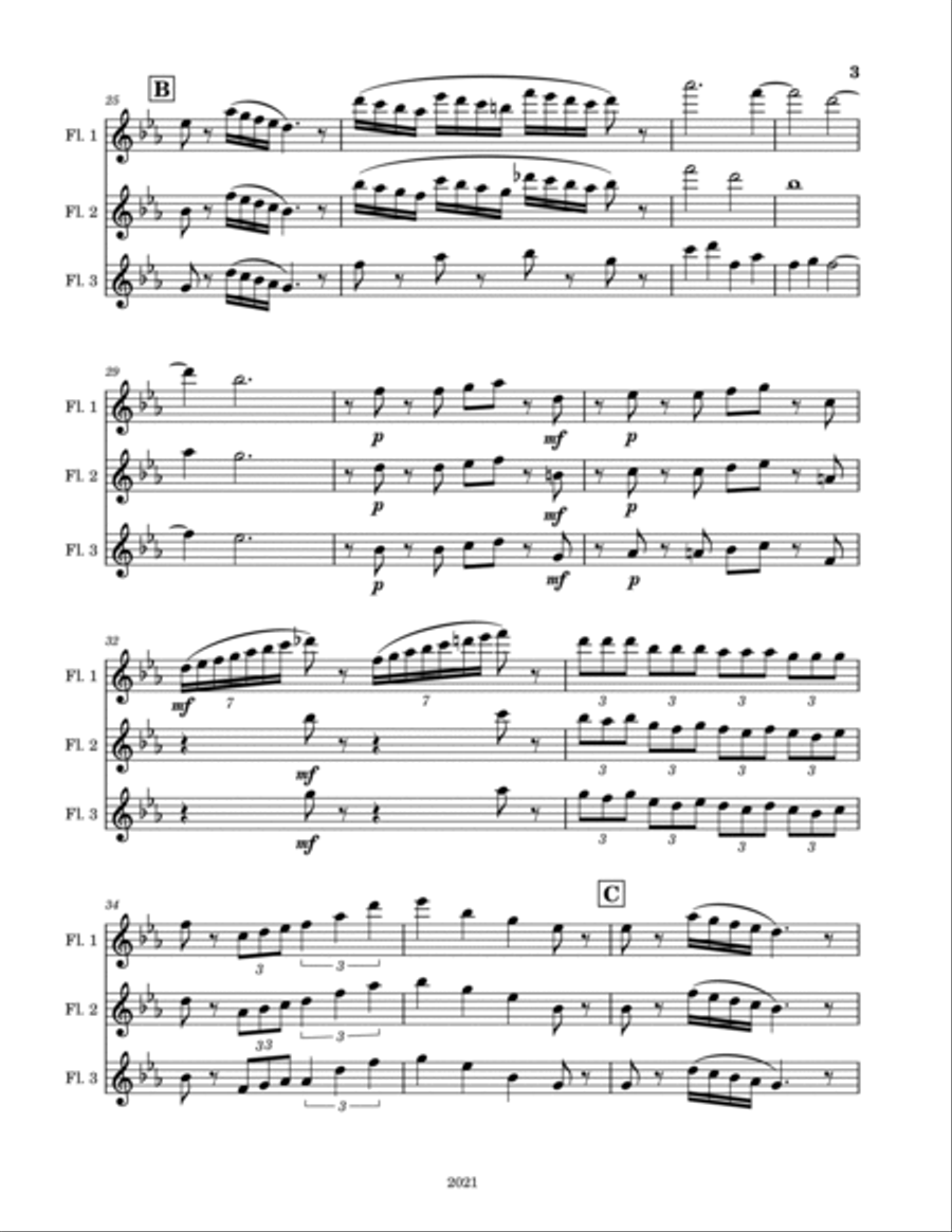 Funny Dancing Cats Woodwind Trio scores gallery preview page 3