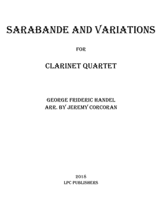 Book cover for Sarabande and Variations for Clarinet Quartet