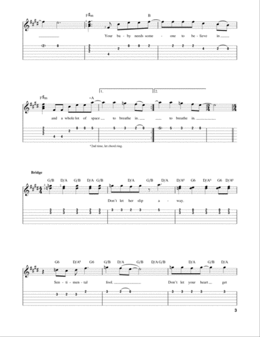 Hold On Loosely Acoustic Guitar scores gallery preview page 3