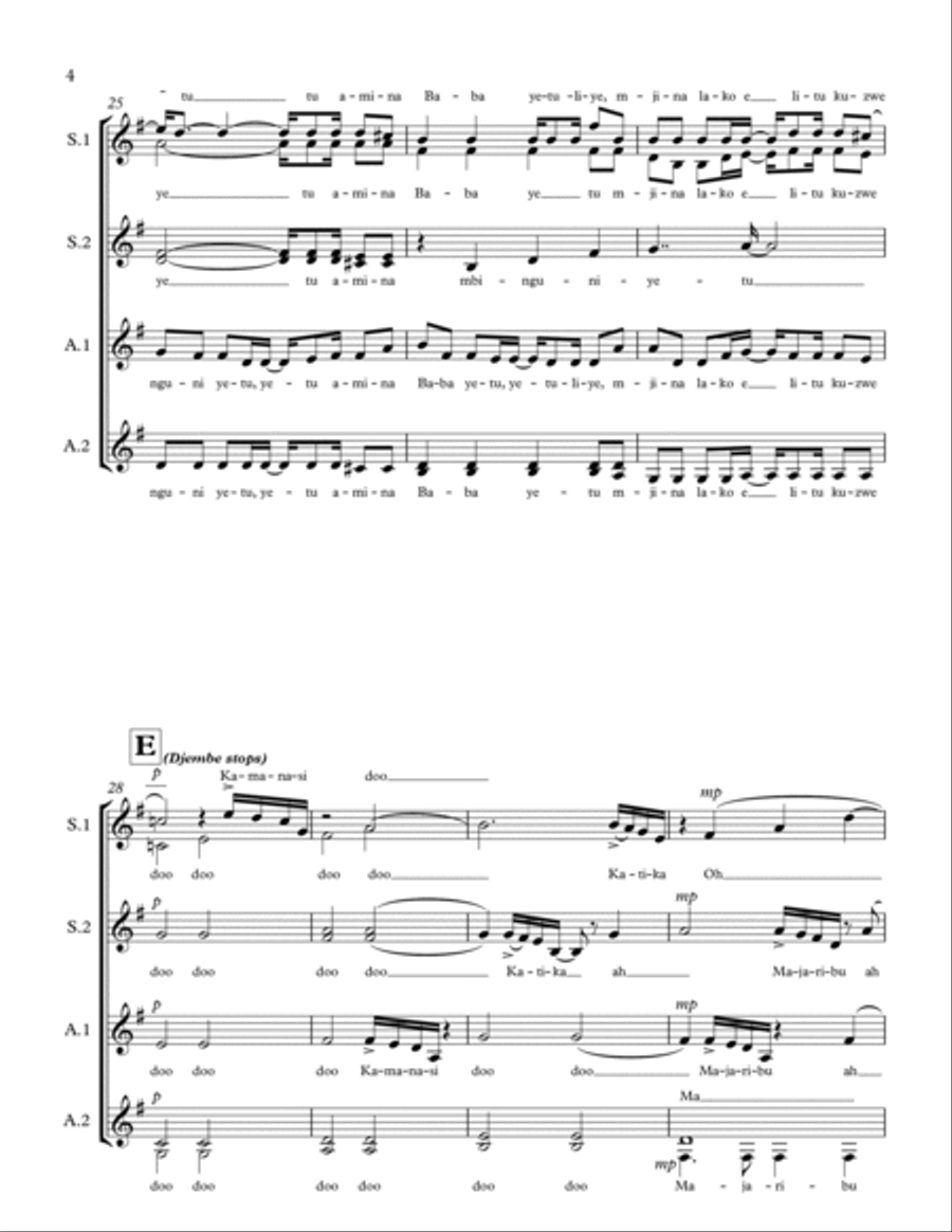 Baba Yetu Baba Yetu SSAA scores gallery preview page 4