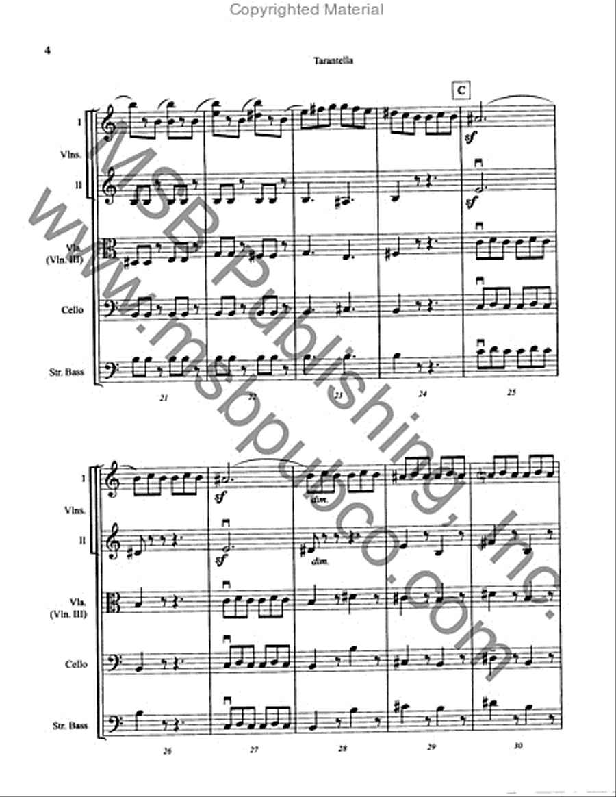 Tarantella Tarantella String Orchestra scores gallery preview page 6