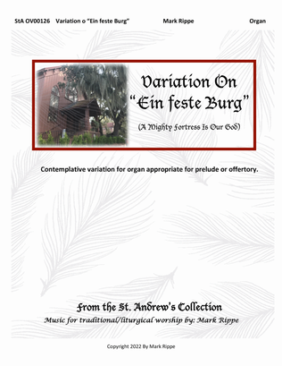 Book cover for Variation on "Ein feste Burg" (A Might Fortress Is Our God) StA OV00126