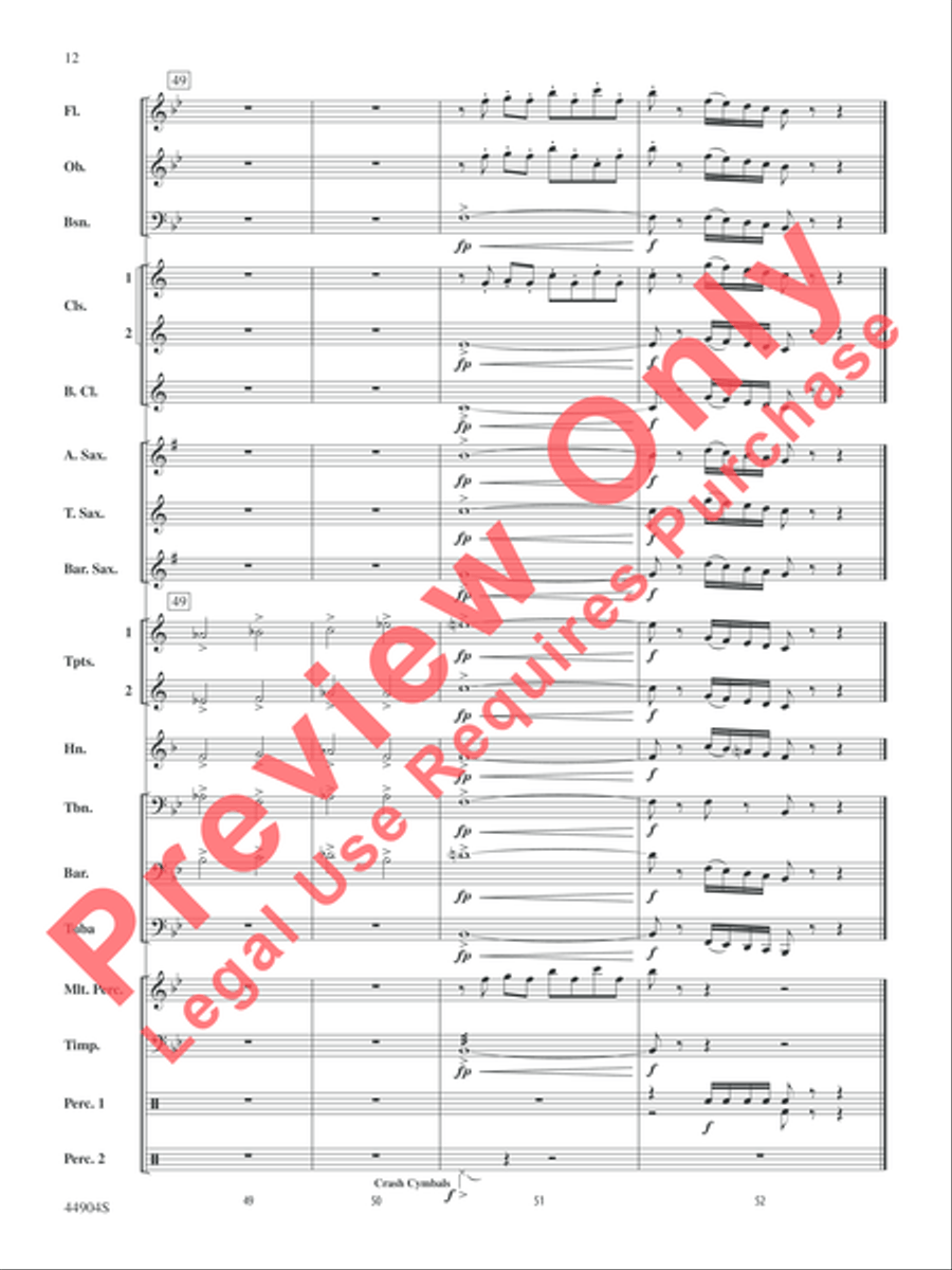 Vivo! Vivo! Concert Band scores gallery preview page 13