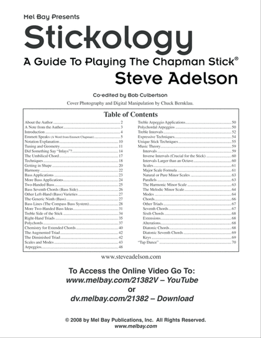 Stickology: A Guide to Playing The Chapman Stick Electric Guitar scores gallery preview page 2