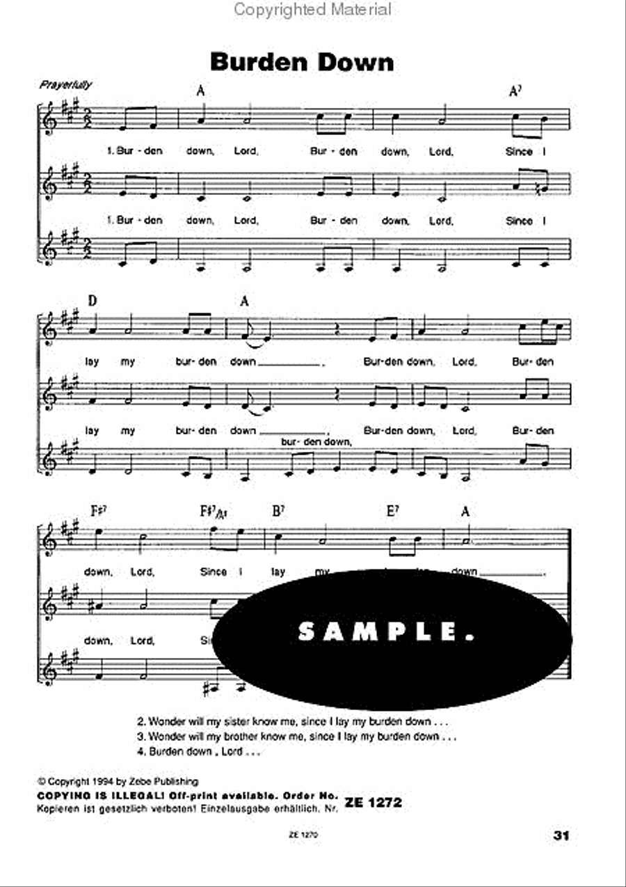 Burden Down Burden Down A Cappella scores gallery preview page 2