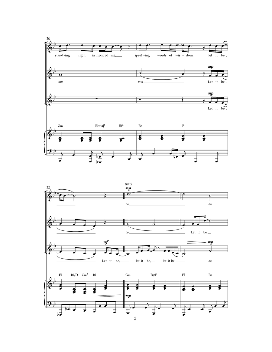 Let It Be Choir scores gallery preview page 3