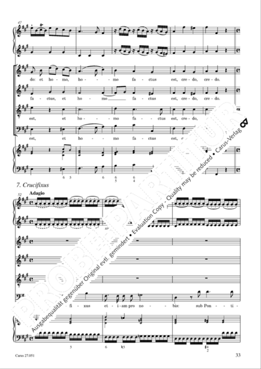 Missa in A Major 4-Part scores gallery preview page 34