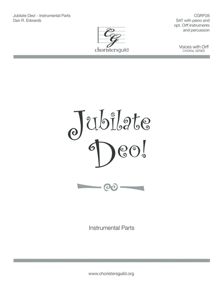 Jubilate Deo! - Reproducible Instrument Parts