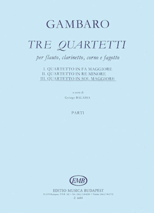 Book cover for Quartet in G for Flute, Clarinet, Horn, Bassoon
