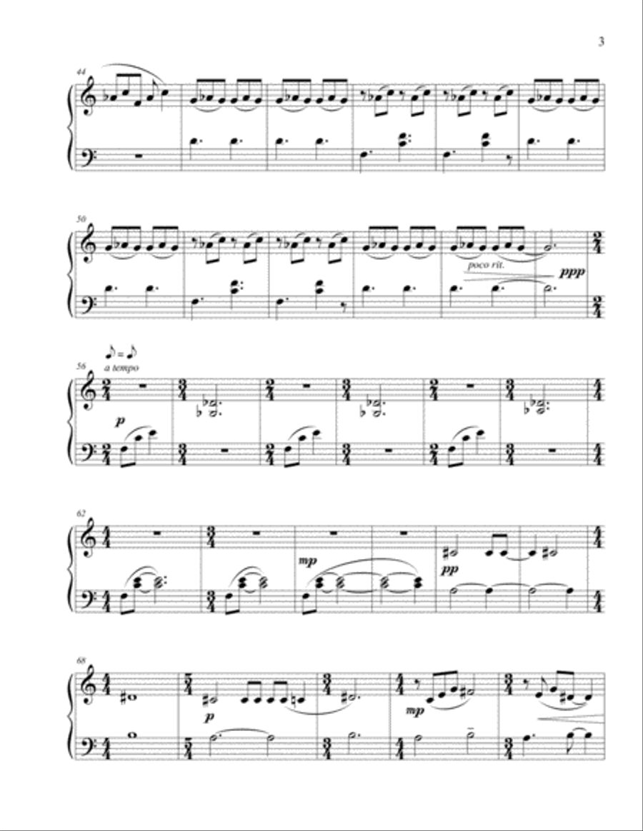 Conversation Before the Rain – for piano Piano Solo scores gallery preview page 4