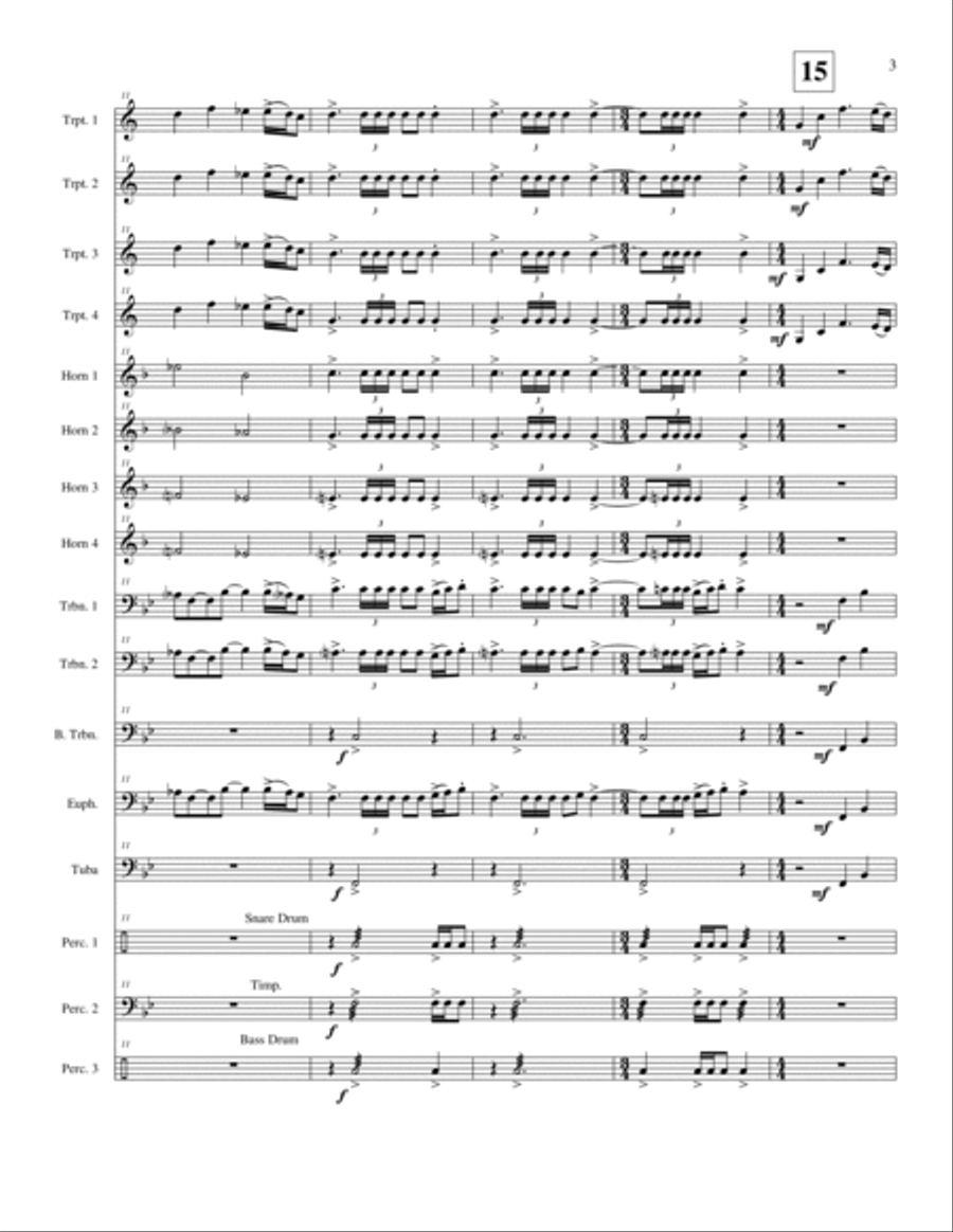 Fanfare for Freedom Brass Ensemble scores gallery preview page 7