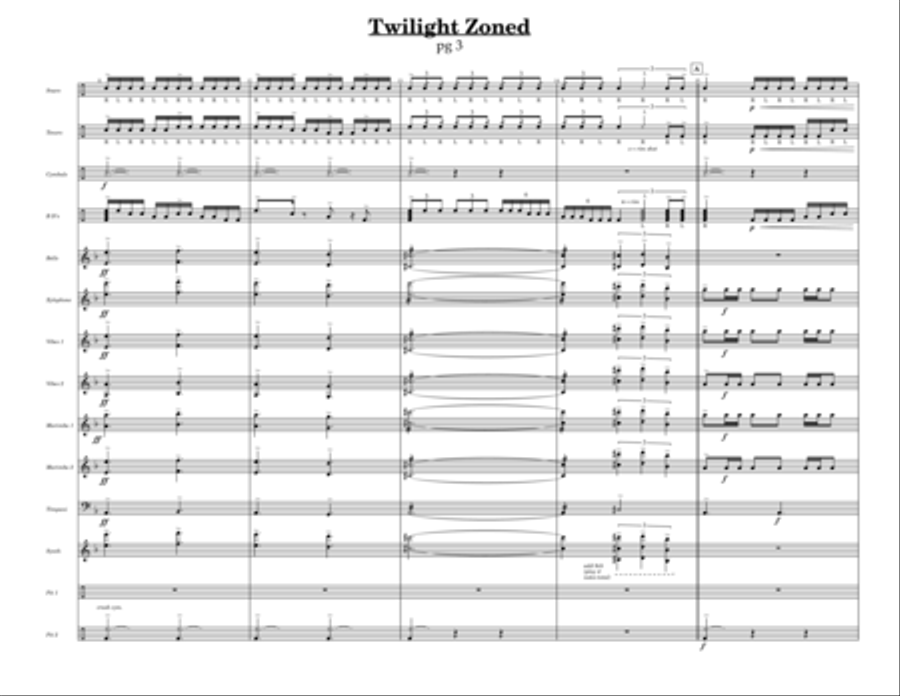 Twilight Zoned w/Tutor Tracks Percussion Ensemble scores gallery preview page 5