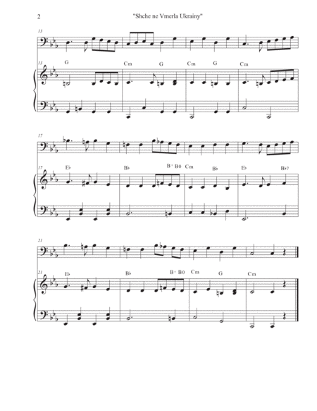 National Anthem Of Ukraine - Schche ne Vmerla Ukrainy (Trombone & Piano) image number null