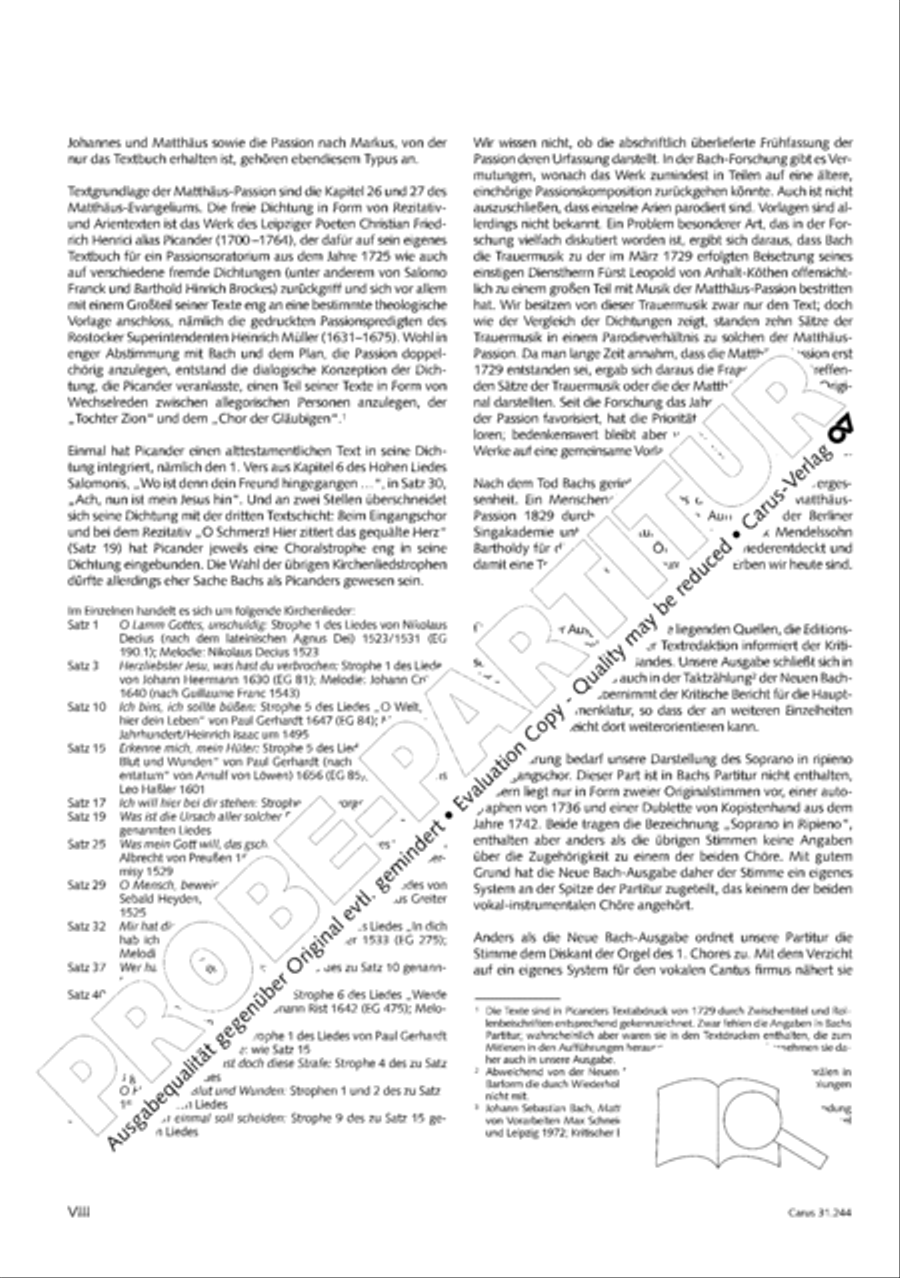 St. Matthew Passion (Matthaus-Passion) 4-Part scores gallery preview page 9