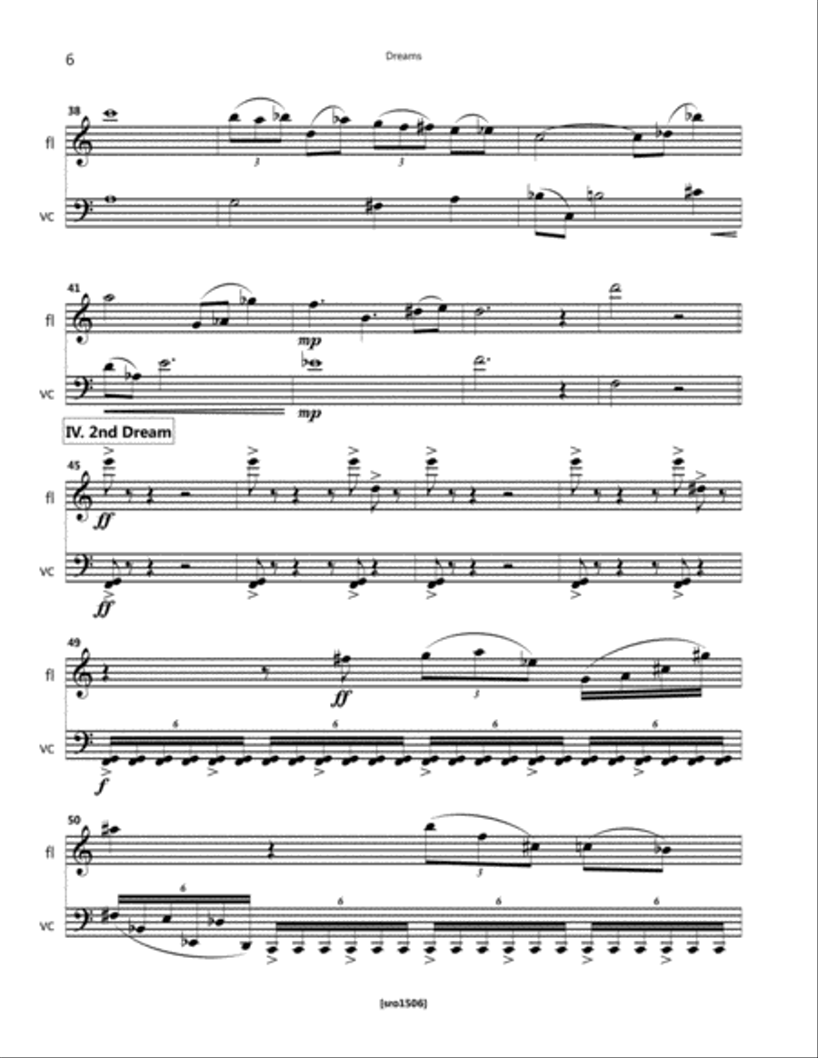 Dreams Flute scores gallery preview page 6