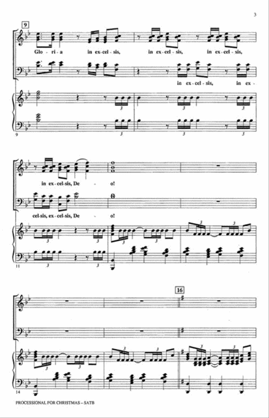 Processional for Christmas Choir scores gallery preview page 3
