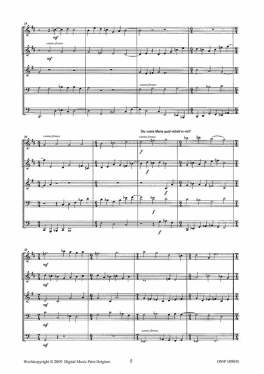 Victimae Paschali Victimae Paschali Brass Quintet scores gallery preview page 4