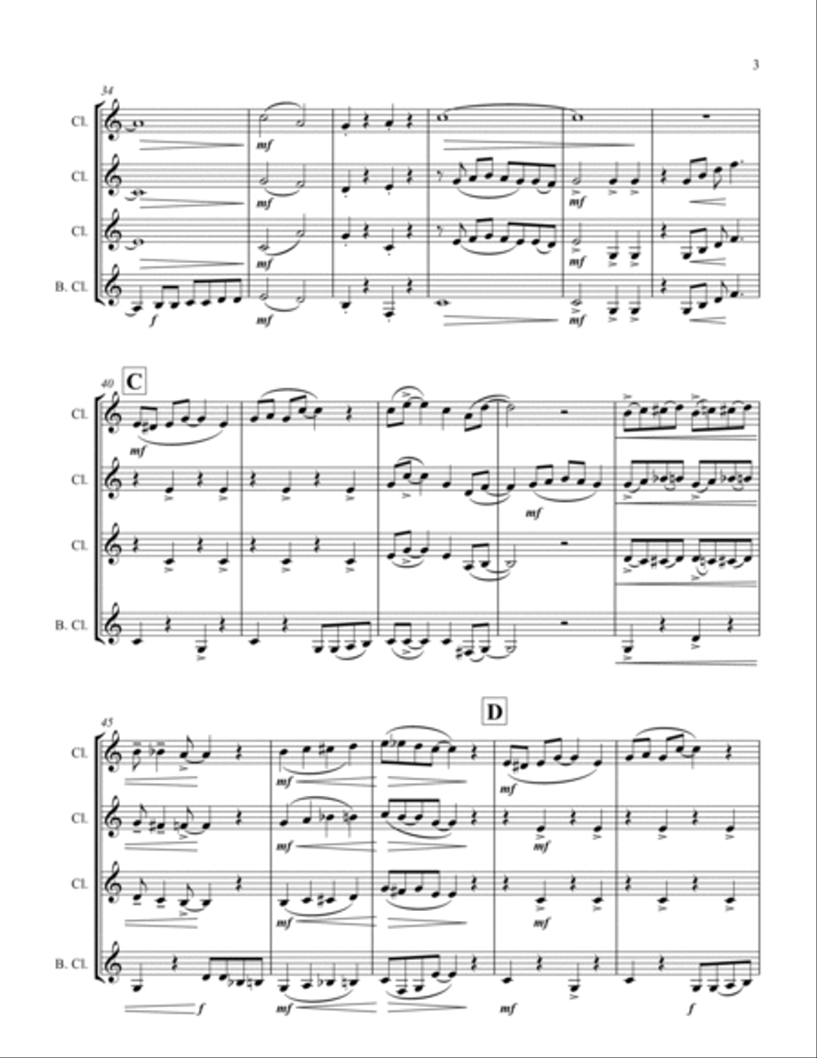 When I'm Sixty-four Clarinet Quartet scores gallery preview page 4