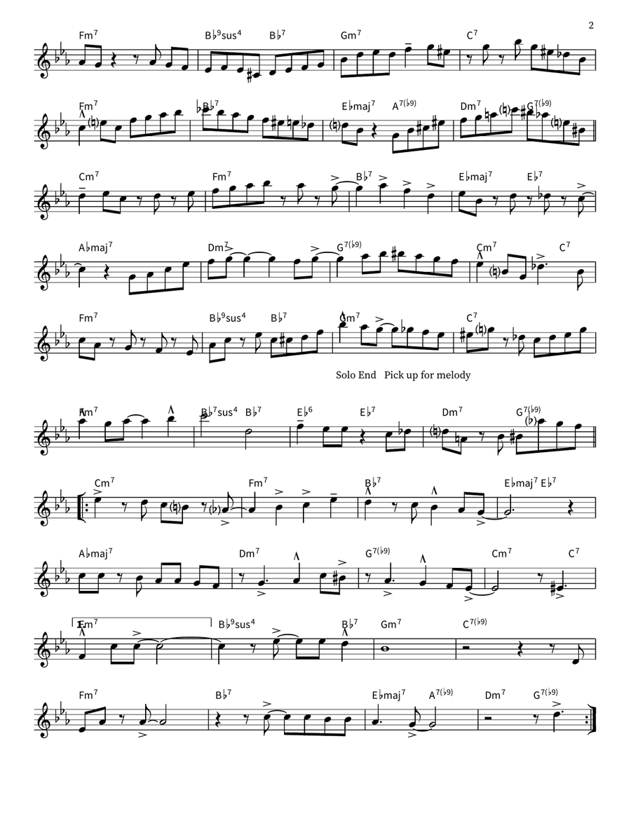 Fly Me to the Moon Clarinet scores gallery preview page 2