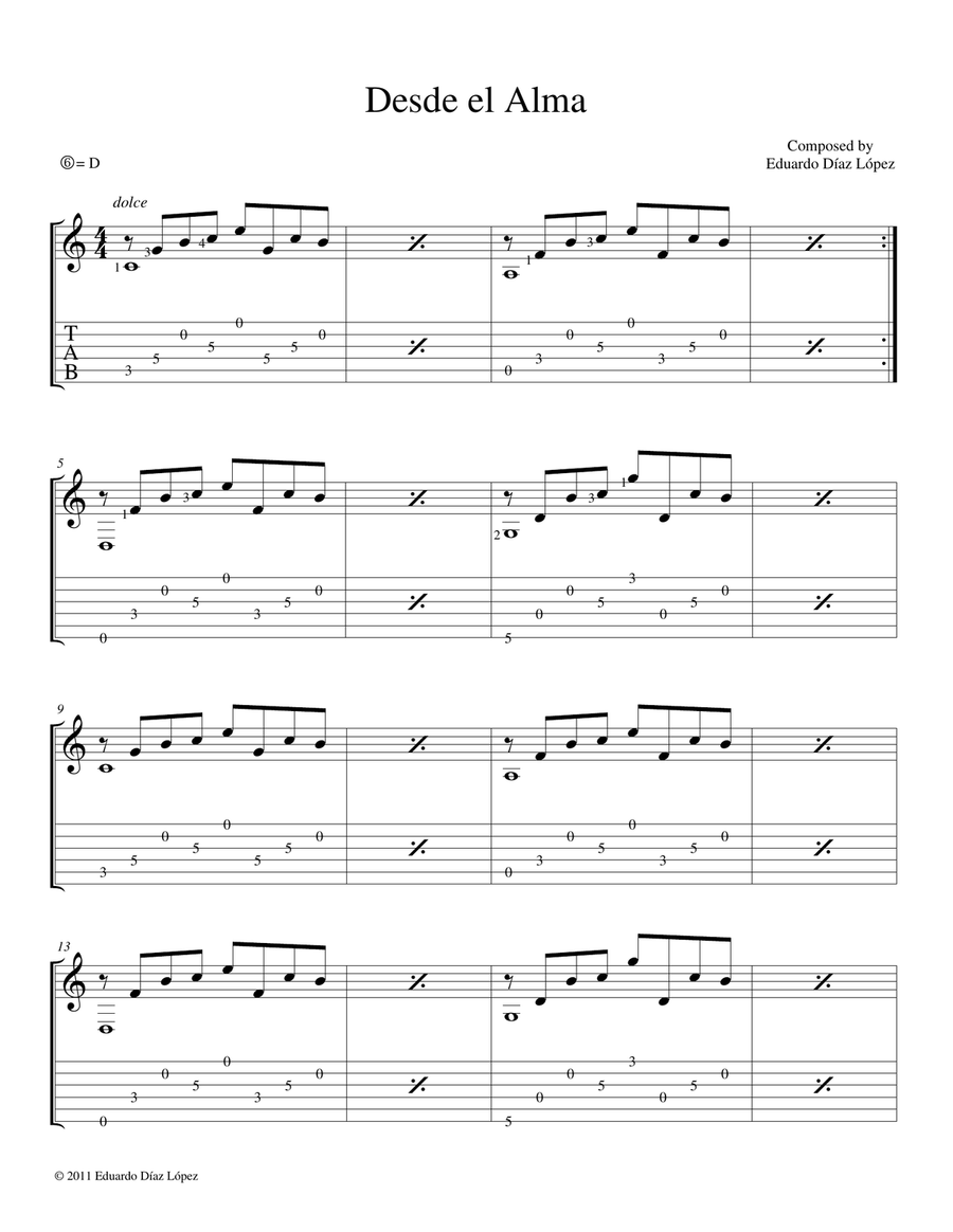 Desde el Alma Classical Guitar scores gallery preview page 2