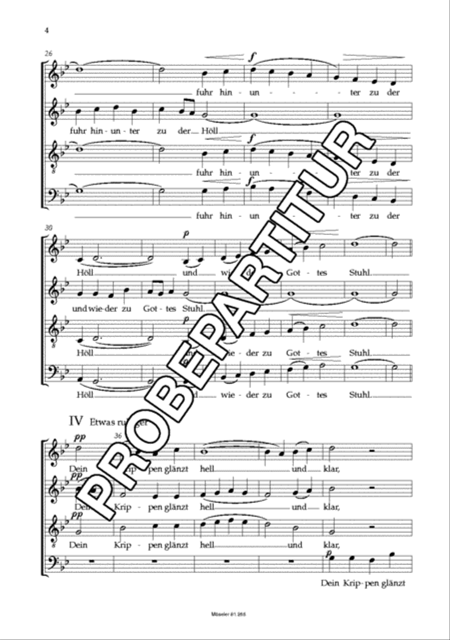 Nun komm der Heiden Heiland Wk 323 4-Part scores gallery preview page 5
