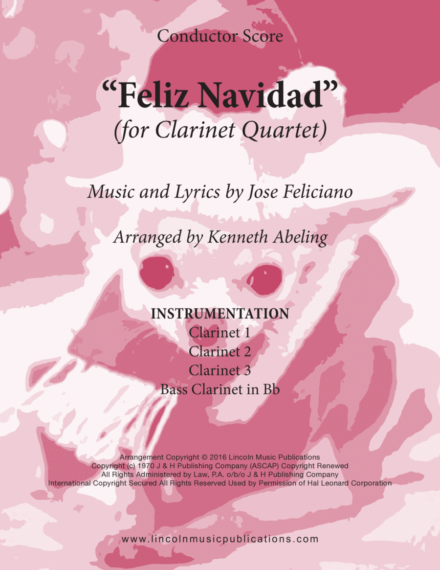 Feliz Navidad Woodwind Ensemble scores gallery preview page 1