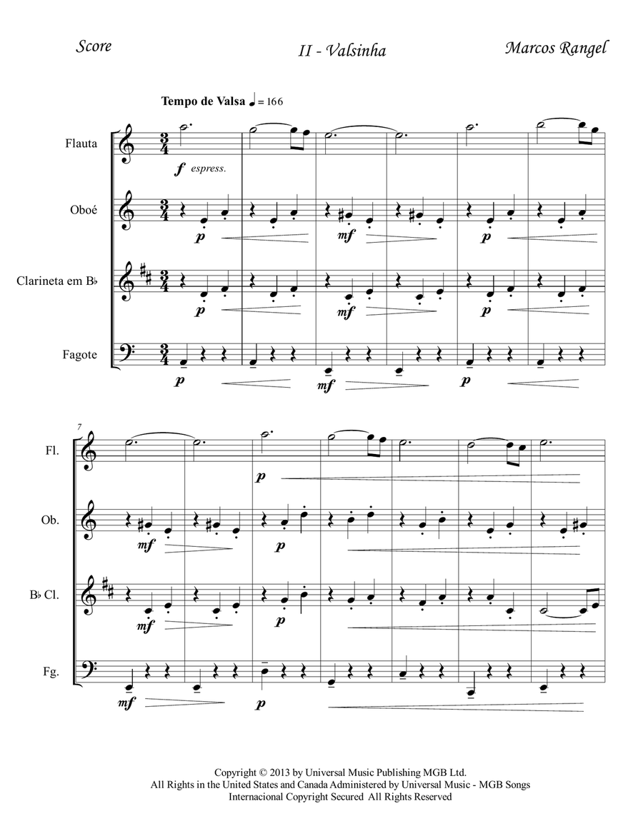 Small Suite for Woodwinds Woodwind Quartet scores gallery preview page 5