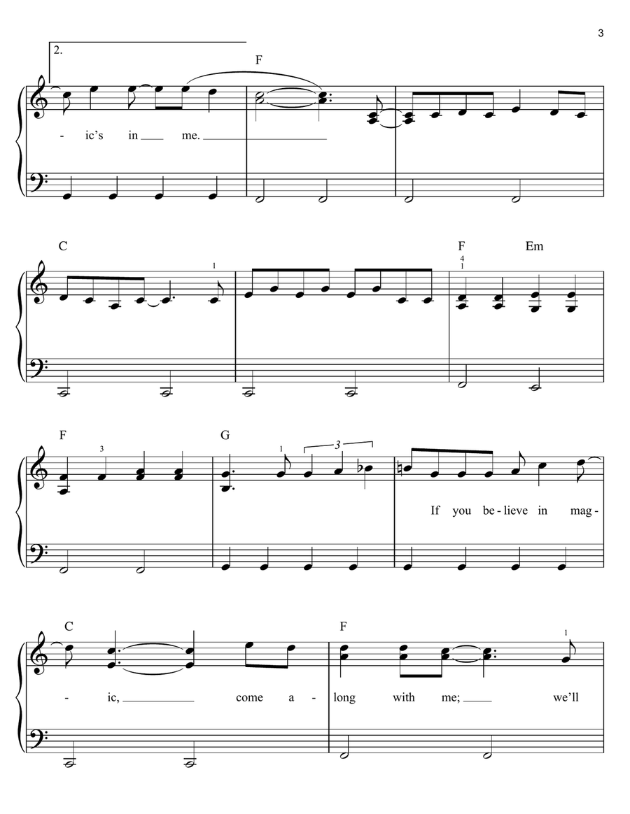 Do You Believe In Magic Easy Piano scores gallery preview page 3