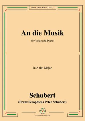 Book cover for Schubert-An die Musik in A flat Major